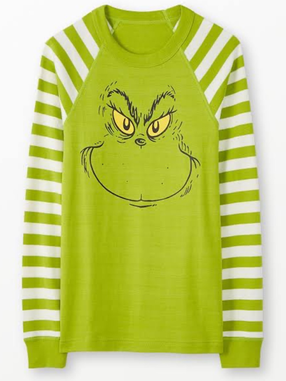 Hanna Andersson Men’s The Grinch Xmas Long John Sleep Shirt Top PJ’s Large L